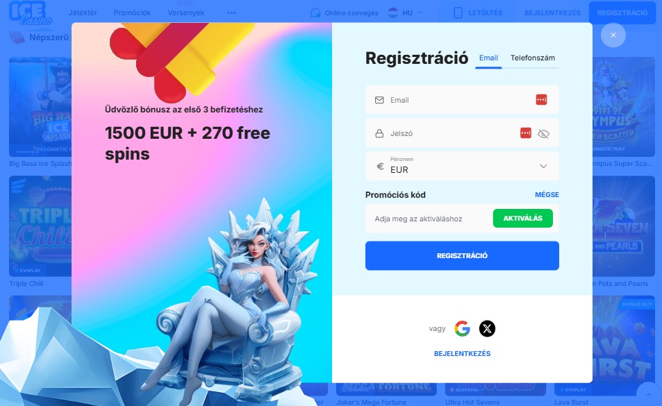 Ice Casino Promóciós Kód